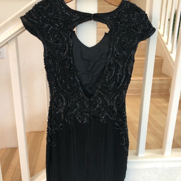 A.J. Bari Dresses & Skirts - Black silk sequin holiday ready vintage